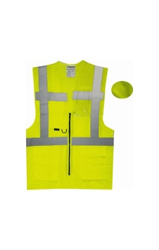Uniwest Uw-220 Reflektörlü Cepli Mühendis İkaz Yeleği Fosfor Sarı Uniwest Uw-220 Reflektörlü Cepli Mühendis İkaz Yeleği Fosfor Sarı