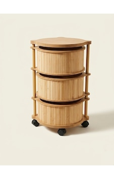 3 Katlı Nordic Bambu Ahşap Sebzelik Doğal Mutfak Düzenleyici Patates Soğanlık Organizer Meşe Renk Bambu Çok renkli