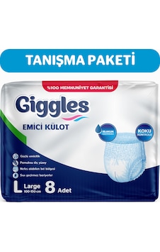 Giggles Yetişkin Emici Külot Large Tanışma Paketi 8'Li