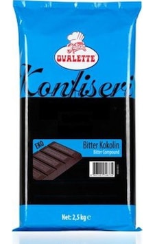 Katsan Ovalette Bitter Konfiseri Kokolin Çikolata Eko 2500 G Katsan Ovalette Bitter Konfiseri Kokolin Çikolata Eko 2500 G