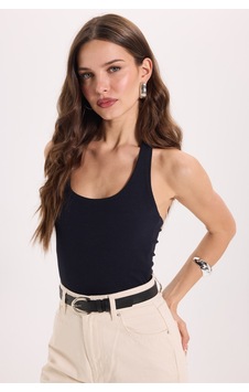 Tudors Kadın Slim Fit Dar Kesim Pamuklu Halter Yaka Kaşkorse Lacivert Crop-50710 Tudors Kadın Slim Fit Dar Kesim Pamuklu Halter Yaka Kaşkorse Lacivert Crop-50710