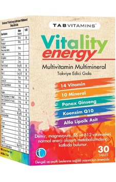 Tab Vitamins Vitality Energy 30 Tablet Tab Vitamins Vitality Energy 30 Tablet