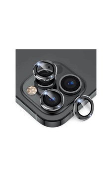 Apple Uyumlu iPhone 14 Pro Max Metal Çerçeveli 3'lü Kamera Lens Koruyucu-SİYAH Apple Uyumlu iPhone 14 Pro Max Metal Çerçeveli 3'lü Kamera Lens Koruyucu-SİYAH
