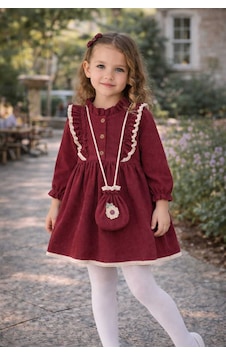 Nehirim Kids Kız Çocuk Çantalı Ve Dantelli Uzun Kollu Mevsimlik Mürdüm Salopet Elbise 2-3-4-5 Yaş Bordo Nehirim Kids Kız Çocuk Çantalı Ve Dantelli Uzun Kollu Mevsimlik Mürdüm Salopet Elbise 2-3-4-5 Yaş Bordo