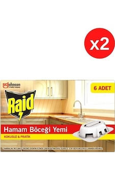 Raid Hamam Böceği Yemi 6 Lı Her Tablet İle 3 Ay Koruma 2 Adet Raid Hamam Böceği Yemi 6 Lı Her Tablet İle 3 Ay Koruma 2 Adet