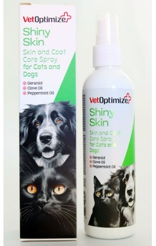 Vetoptimize Shiny Skin Sprey 100 Ml Kedi Köpek Tüy Parlatıcı, Düğüm Açıcı, Kuru Deri & Kaşıntı Karşıtı Veteriner Bakım Spreyi