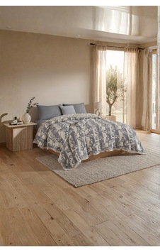 Nuvia 5 Kat Dolgulu Müslin Çift Kişilik Yatak Örtüsü %100 Pamuk Jakar Dokulu 220x240 Cm Gri Nuvia 5 Kat Dolgulu Müslin Çift Kişilik Yatak Örtüsü %100 Pamuk Jakar Dokulu 220x240 Cm Gri