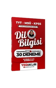 Yediiklim 2027 Tyt-msü-kpss Tüm Sınavlar İçin Dil Bilgisi Tamamı Video Çözümlü 30 Deneme Yediiklim Yayınları Yediiklim 2027 Tyt-msü-kpss Tüm Sınavlar İçin Dil Bilgisi Tamamı Video Çözümlü 30 Deneme Yediiklim Yayınları