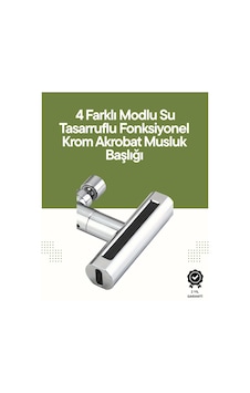 Krom Musluk Başlığı 4'ü 1 Arada Su Çıkışı Kolay Montajlı Ahşap - Şeffaf Krom Musluk Başlığı 4'ü 1 Arada Su Çıkışı Kolay Montajlı Ahşap - Şeffaf