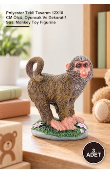 3 Adet Maymun Figür Polyester Tekli Tasarım 12x10 Cm Ölçü, Oyuncak Ve Dekoratif Süs, Monkey Toy Figurine 3 Adet Maymun Figür Polyester Tekli Tasarım 12x10 Cm Ölçü, Oyuncak Ve Dekoratif Süs, Monkey Toy Figurine