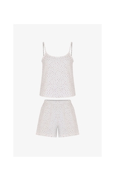 Penti Kırık Beyaz Fiona Muslin Puantiye Desenli Şort Pijama Takımı Penti Kırık Beyaz Fiona Muslin Puantiye Desenli Şort Pijama Takımı