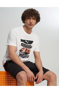 Puma Marka, %100 Pamuktan Üretilmiş, Erkekler İçin Spor Tarzı, Grafik Baskılı Tişört. Çok Renkli Puma Marka, %100 Pamuktan Üretilmiş, Erkekler İçin Spor Tarzı, Grafik Baskılı Tişört. Çok Renkli
