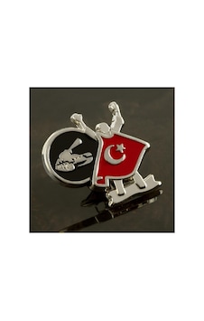 Ay - 569 - Yıldız Yaka Rozet - Glblseme - Gümüş Rengi Ay - 569 - Yıldız Yaka Rozet - Glblseme - Gümüş Rengi