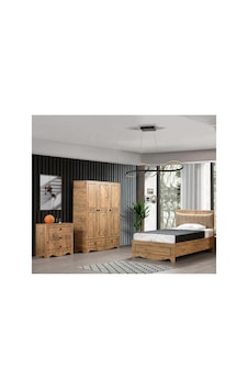 Papatya Genç Odası - 3kapılı Dolap, Bazalı Karyola, Şifonyer - 120x200 Ceviz Papatya Genç Odası - 3kapılı Dolap, Bazalı Karyola, Şifonyer - 120x200 Ceviz