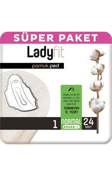 Ladyfit Pamuk Hijyenik Ped Normal 24'lü Ladyfit Pamuk Hijyenik Ped Normal 24'lü