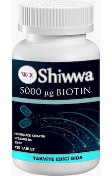 Shiwwa Biotin Hidrolize Keratin Vitamin B5 Zinc 120 Tablet Shiwwa Biotin Hidrolize Keratin Vitamin B5 Zinc 120 Tablet