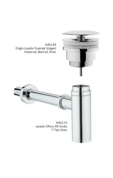 A45149 Origin Lavabo Yuvarlak Süzgeci A45123 Lavabo Sifonu Krom A45149 Origin Lavabo Yuvarlak Süzgeci A45123 Lavabo Sifonu Krom