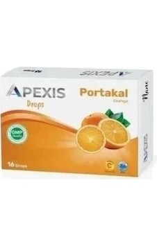 Apexis Drops Portakal Aromalı Pastil 16'lı