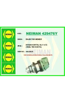 Neıman 429476y Enjektör Memesi Doğan-kartal Slx 1.6 İe Yeşil Tek Nokta 46429476 Adet Neıman 429476y Enjektör Memesi Doğan-kartal Slx 1.6 İe Yeşil Tek Nokta 46429476 Adet