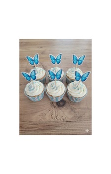 12 Li Mavi Temalı Cupcake Süsü Kürdan Süs Topper 12 Li Mavi Temalı Cupcake Süsü Kürdan Süs Topper