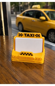 Taksi Temalı Masaüstü Kartvizitlik Dekoratif 3d Baskı Kartvizit Standı Taksi Temalı Masaüstü Kartvizitlik Dekoratif 3d Baskı Kartvizit Standı