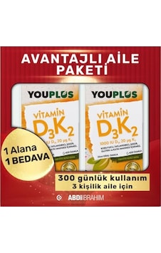 Youplus Vitamin D3 K2 Damla 2 x 20 ML