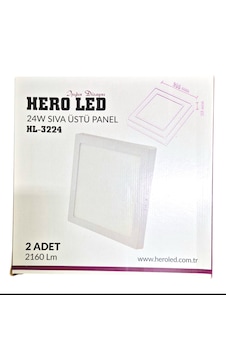Hero 24w Kare Panel Led 2 Adet Beyaz Işık