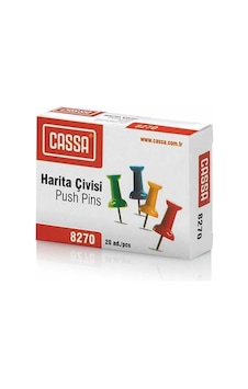 Cassa 8270 Renkli Harita Çivisi 1 Kutu Cassa 8270 Renkli Harita Çivisi 1 Kutu