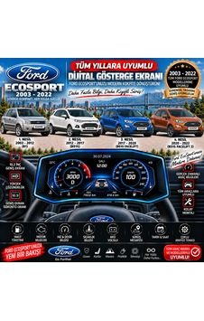 Ford Ecosport 2003-2022 Model Uyumlu Harici Digital Gösterge Odb Ekran Arıza Göstergesi Turbo Gösterge Hayalet Ekran Ford Ecosport 2003-2022 Model Uyumlu Harici Digital Gösterge Odb Ekran Arıza Göstergesi Turbo Gösterge Hayalet Ekran