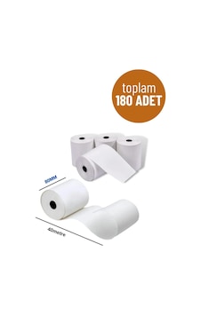 Termal Yazıcı Rulosu, Termal Adisyon Kağıdı 80 40 80mm X 40metre Adisyon Yazıcı Kağıdı 180 Adet