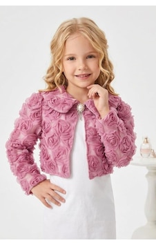 Mnk Baby & Kids Luvia Lase Detay Kız Çocuk Bolero M00812 Gülkurusu Mnk Baby & Kids Luvia Lase Detay Kız Çocuk Bolero M00812 Gülkurusu