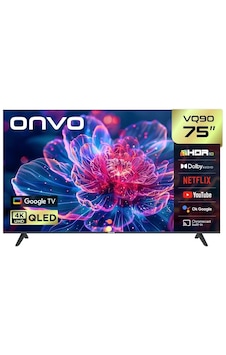 Onvo 75VQ90F3UB 75" 4K Ultra HD190 Ekran Uydu Alıcıslı Google Smart QLED TV Onvo 75VQ90F3UB 75" 4K Ultra HD190 Ekran Uydu Alıcıslı Google Smart QLED TV