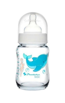 Paşabahçe Borcam Emzikli Cam Biberon 120 ML(Desenli)
