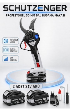 Dijital Kesim Göstergeli Dal Budama Bağ Makası 2 Adet 10 Pilli Batarya 50mm Bıçak Ağzı Kömürsüz Motor Gri-c77 Dijital Kesim Göstergeli Dal Budama Bağ Makası 2 Adet 10 Pilli Batarya 50mm Bıçak Ağzı Kömürsüz Motor Gri-c77