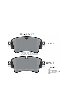 Arka Balata Textar 2230801 Audi A4 2016+ / A5 2017+ / Q5 2017+ Oem 8w0698451l Arka Balata Textar 2230801 Audi A4 2016+ / A5 2017+ / Q5 2017+ Oem 8w0698451l