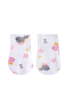 Sevi Bebe Premature Eldiven 531 Beyaz - Pembe