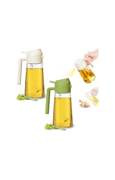 Cam Yağdanlık 2ın1 Spreyli Akıtmalı Kilitli Kapaklı Sürahi Modeli 450ml Renkli Cam Yağdanlık 2ın1 Spreyli Akıtmalı Kilitli Kapaklı Sürahi Modeli 450ml Renkli