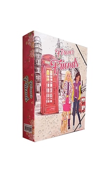 Lastikli Klasör 1 Adet İpli Klasör 32x24x6 Cm Okul Öğrenci Klasörü Lastikli Çanta İpli Dosya Kreş Anasınıfı Forever Friends