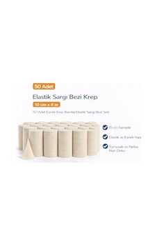 Elastik Sargı Bezi Krep 10 Cm X 4 M 50 Adet Esnek Krep Bandaj Elastik Sargı Bezi Seti Elastik Sargı Bezi Krep 10 Cm X 4 M 50 Adet Esnek Krep Bandaj Elastik Sargı Bezi Seti