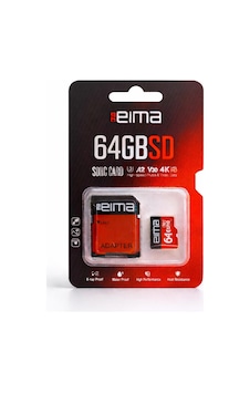 Eima 64gb Sd Kart Sdhc, Adaptörlü, Yüksek Performanslı Hafıza Kartı Eima 64gb Sd Kart Sdhc, Adaptörlü, Yüksek Performanslı Hafıza Kartı
