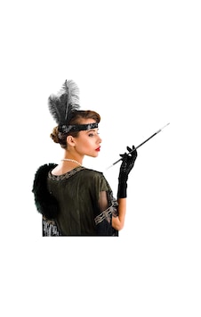 1920'ler Gatsby Aksesuar Seti Siyah Charleston Saç Bandı & Sigaralık Pop 1920'ler Gatsby Aksesuar Seti Siyah Charleston Saç Bandı & Sigaralık Pop