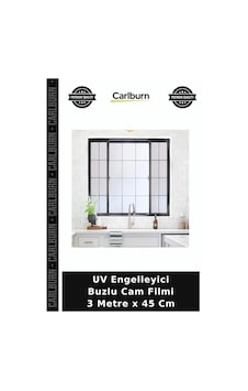 Özel Üretim Gizlilik Sağlayan Pencere Güneş Korumalı Uv Engelleyici Buzlu Cam Filmi 3 Metre X 45 Cm.