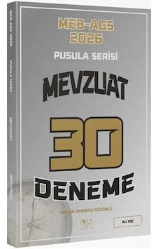 Cba Yayınları 2026 Meb-ags Mevzuat 30 Deneme Çözümlü Pusula Serisi - Ali Koç Cba Yayınları 2026 Meb-ags Mevzuat 30 Deneme Çözümlü Pusula Serisi - Ali Koç