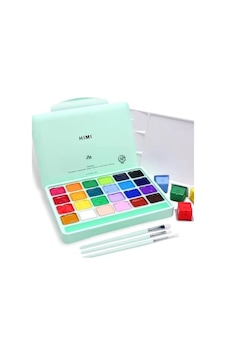 Hımı Jelly Cup Gouache Set - 24 Colours + 3 Brushe Çoklu Hımı Jelly Cup Gouache Set - 24 Colours + 3 Brushe Çoklu