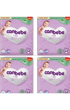 Canbebe Bebek Bezi Fırsat Paketi 2 Beden Mini 3-6 Kg 68 Li X 4 PKT.CANBEBE.060 2 Numara