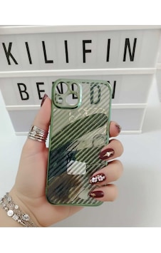 Apple Uyumlu iPhone 13 / 14 Karbon Fiber Kılıf Modeli Yeşil Apple Uyumlu iPhone 13 / 14 Karbon Fiber Kılıf Modeli Yeşil