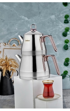 Cooker 4 Parça Alesta Çaydanlık Aile Boy Bakır Renk Bakır Cooker 4 Parça Alesta Çaydanlık Aile Boy Bakır Renk Bakır