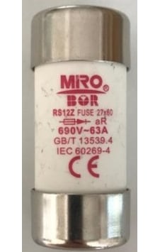 Miro Rs12z/160a ,27x60-160a Ar/hızlı Kartuş Sigorta Miro Rs12z/160a ,27x60-160a Ar/hızlı Kartuş Sigorta