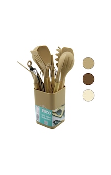 11pcs+kova Silikon Mutfak Seti Bambu Sap 3-kaşık- 3-spatula- 1-kevgir- 1-kepçe- 1-maşa- 1-çrpc- 1-frç Bx40 Renkli 11pcs+kova Silikon Mutfak Seti Bambu Sap 3-kaşık- 3-spatula- 1-kevgir- 1-kepçe- 1-maşa- 1-çrpc- 1-frç Bx40 Renkli