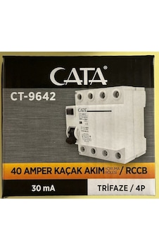 Cata Kaçak Akım 4x40 Amper 30 Ma Ct-9642 Cata Kaçak Akım 4x40 Amper 30 Ma Ct-9642